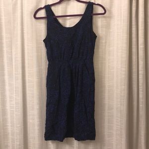 Black and blue dress